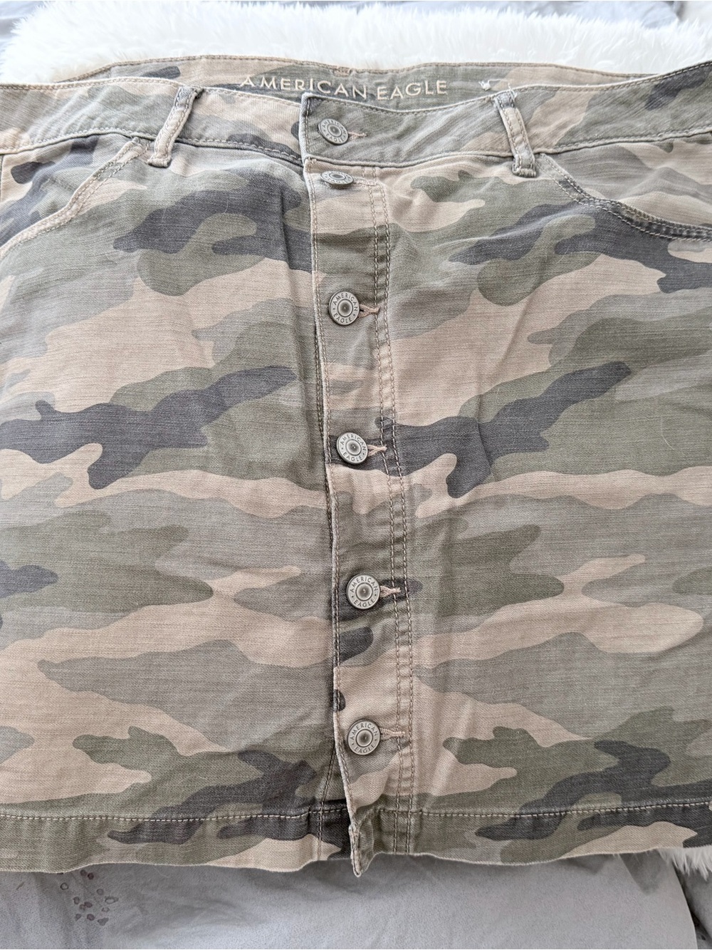 American Eagle Outfitters Camouflage Skirt - Green & Tan